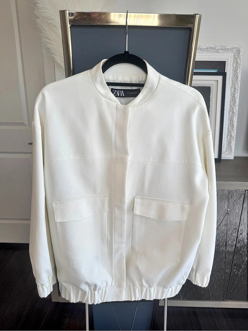 White Zara Utility Jacket Size Small - Picture 4 of 14